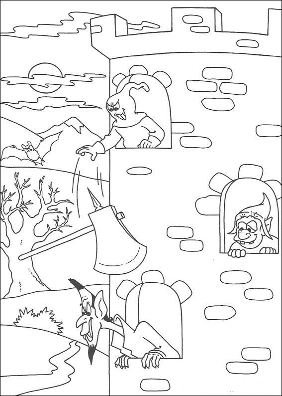 Plansa de colorat cu Halloween 118 22